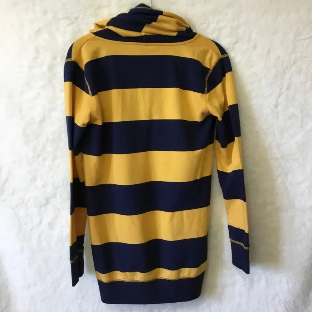 Ralph Lauren Girl Yellow Striped Long Hoodie Shirt